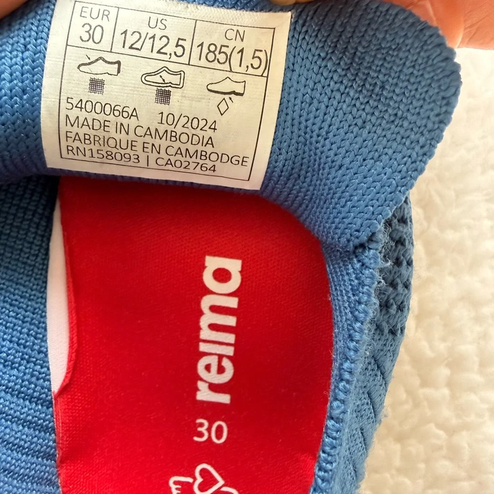 Reima Kids Blue Knit Sneaker - Breathable Everyday Shoe - Picture 15 of 16